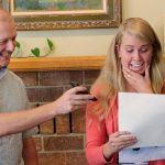 young lady receives her mission call