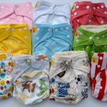 A variety of cloth diapers