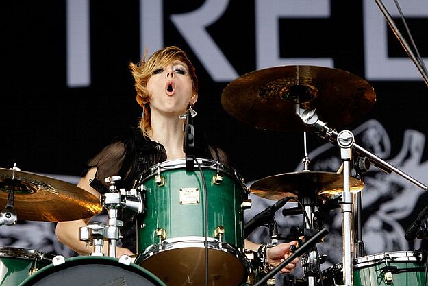 Elaine Bradley plays drums for the band Neon Trees