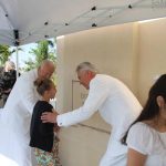 President Uchtdorf assists in setting the cornerstone of the Ft. Lauderdale Temple