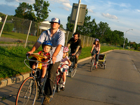 Family biking