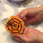 Finished Halloween Spider Cookie