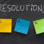 New Year's Resolutions sticky notes