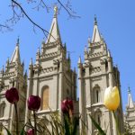 Salt Lake City Temple in spring