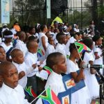Children singing in Africa
