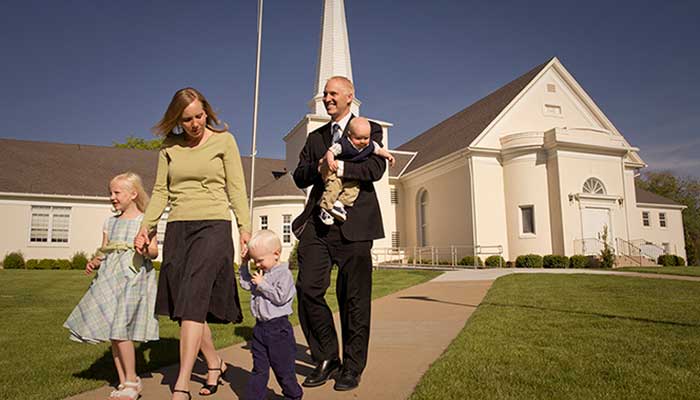 A family at church