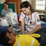 Nurse in LDS meetinghouse in Ecuador