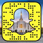 Temple with snapchat logo