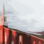 Mormon church meetinghouse stylized graphic