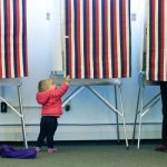 voting LDS Patriotic baby in voting booth