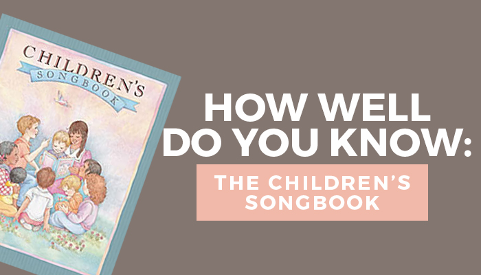 LDS children's songbook quiz title graphic