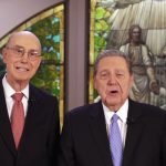 President Eyring and Elder Holland together for Face 2 Face broadcast