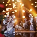 nativity and lights