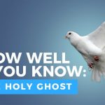 holy ghost quiz title graphic with dove