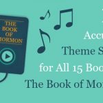 The Book of Mormon title on an illustrated music player screen