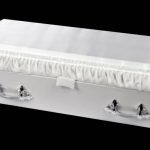 White baby casket