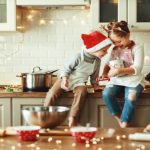 kids in Christmas kitchen