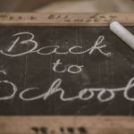 chalkboard that says back to school written on it